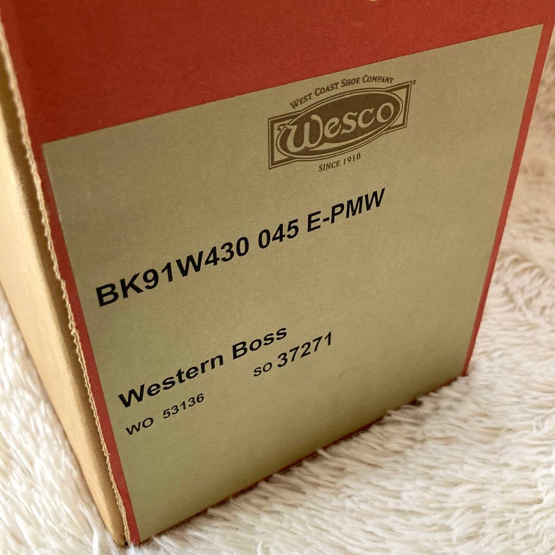 ✨希少•極美品✨ウエスコ Wesco ウエスタンブーツ 黒 4.5E 廃盤 本革