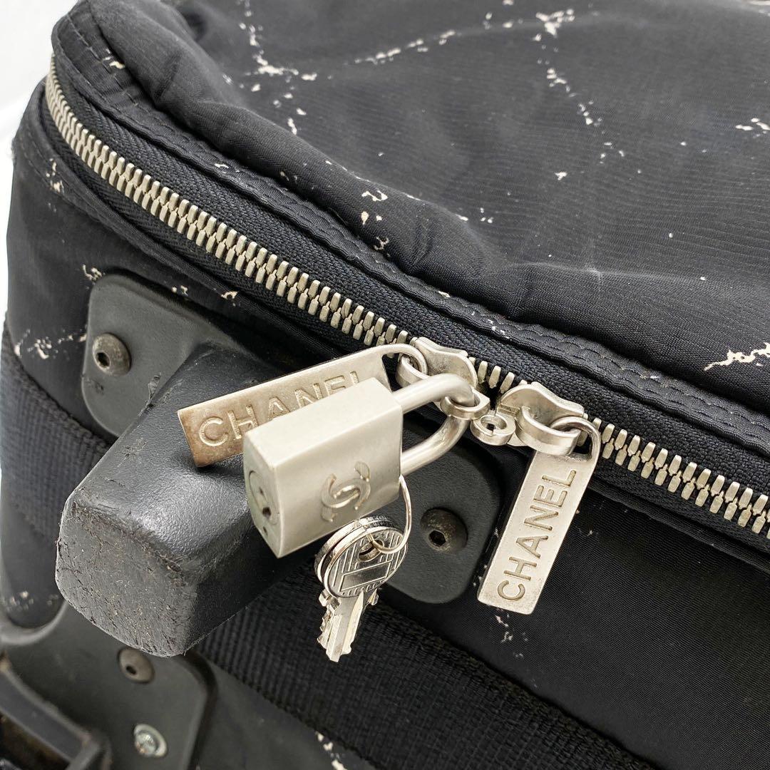 CHANEL シャネル ブラック キャリーケース トラベルライン 5番台