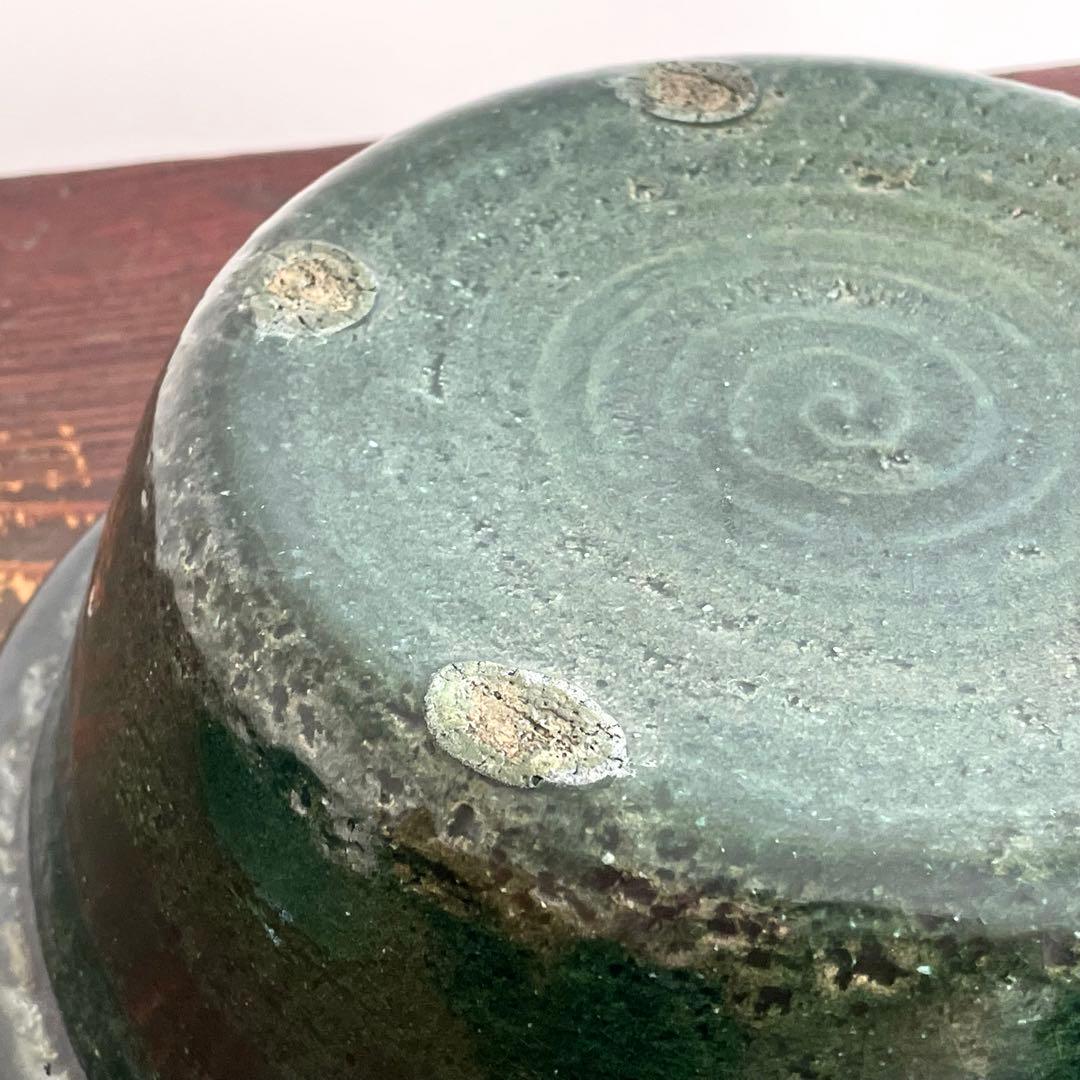 専用出品】一志郎窯 香味鍋 織部 25cm 松田美智子 自在道具 湖東焼