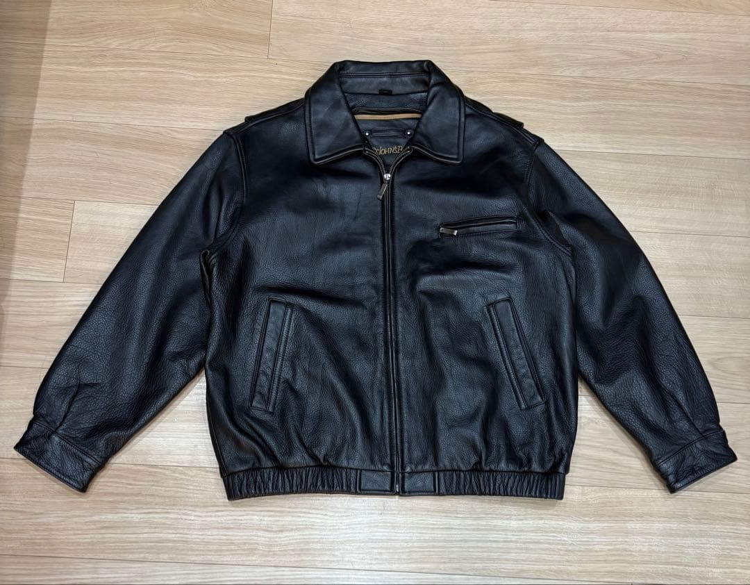 ST.JOHN'S BAY スイングトップ型レザージャケット ST JOHN'S BAY レザー ジャケット | ブラック XL - 札幌 ビンテージ