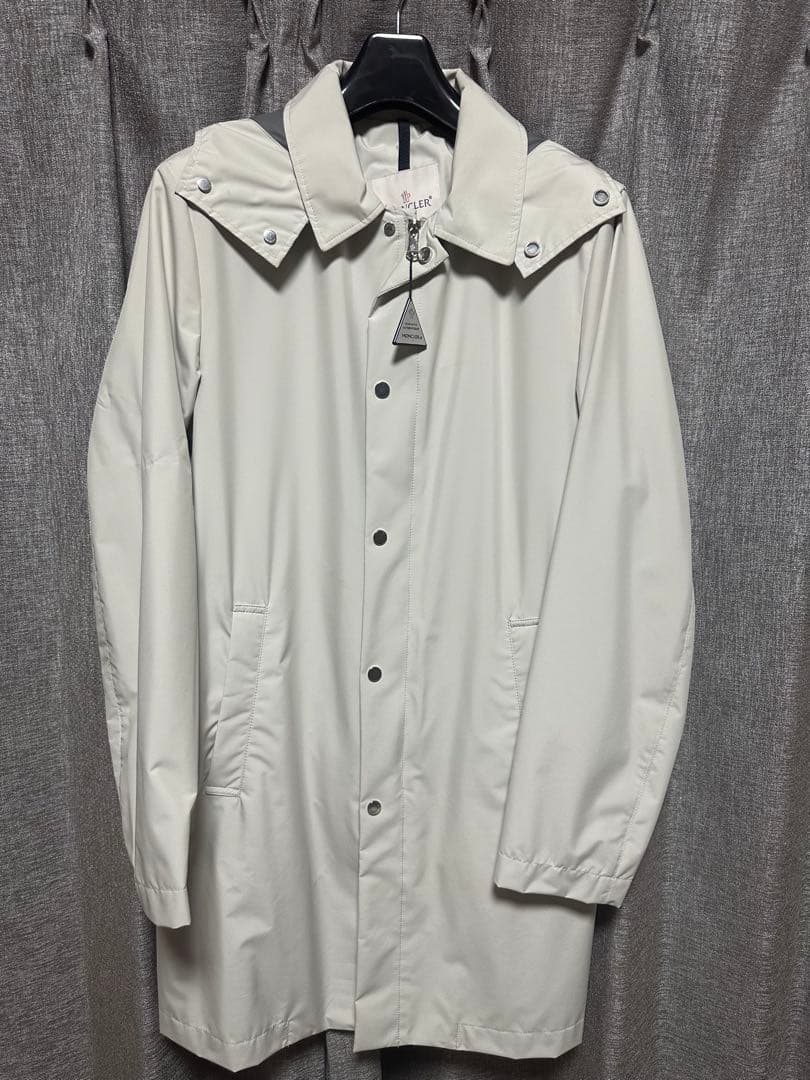 MONCLER ホワイト ステンカラーコート モンクレール MONCLER 1C70900 C0276 コート レディース アウター