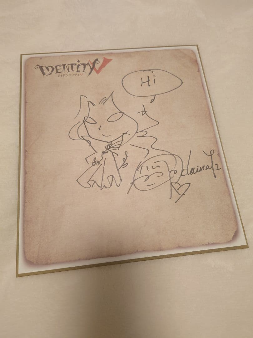 第五人格　冬コミ　直筆サイン　サイン色紙　Identity V　ジョゼフ　写真家 IdentityV 第五人格 写真家 ジョゼフ｜リング IDV-002｜white clover