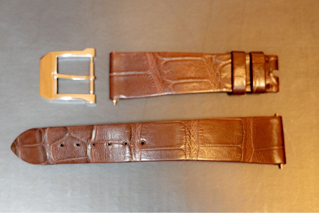 パテックフィリップ　純正ベルト　クロコダイル革 クロコダイル革ベルト パテックフィリップDバックル用 ブラック 限定