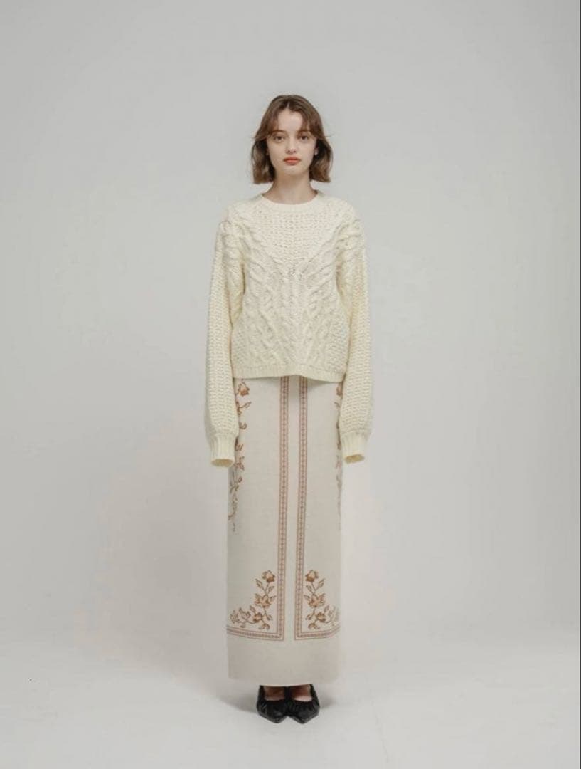 スカート Eaphi SCARF MOTIF KNIT SKIRT Eaphi scarf motif knit skirt｜Yahoo!フリマ（旧PayPayフリマ）