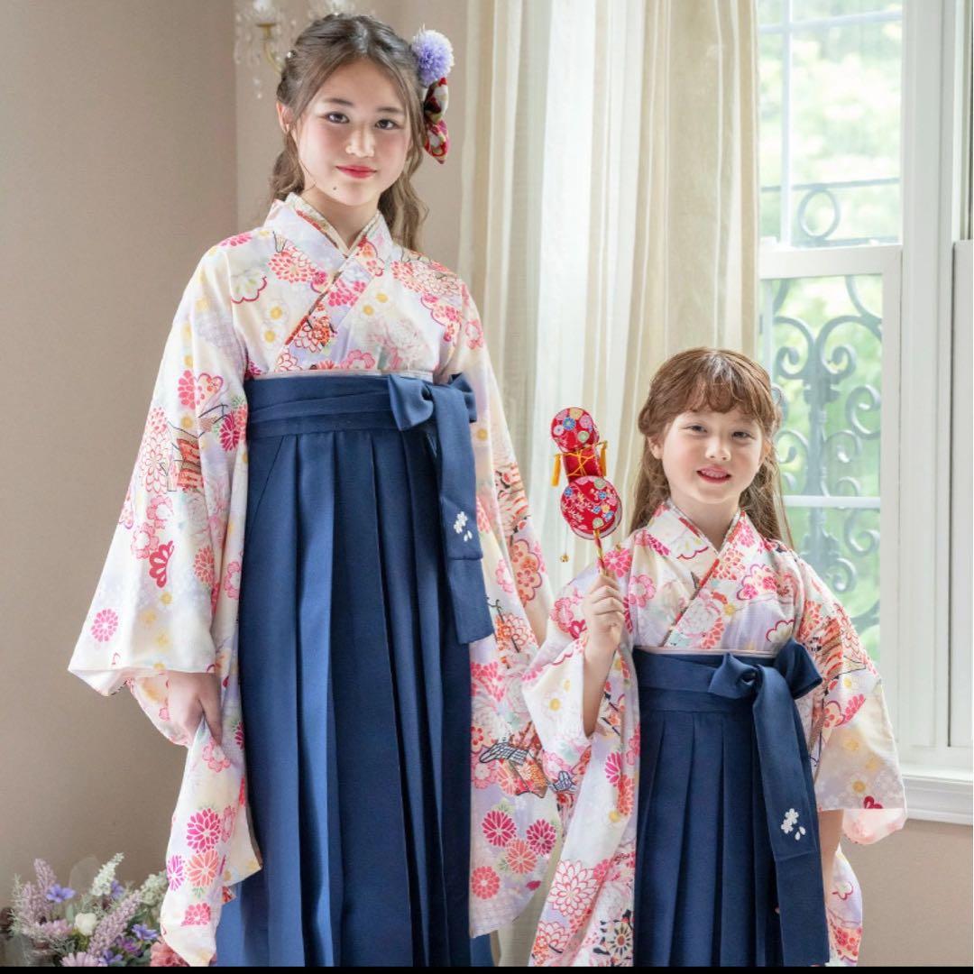 キャサリンコテージ 袴 160㎝　いにしえ華車藤×紺袴[A4]　小学校卒業式 袴 | キャサリンコテージ