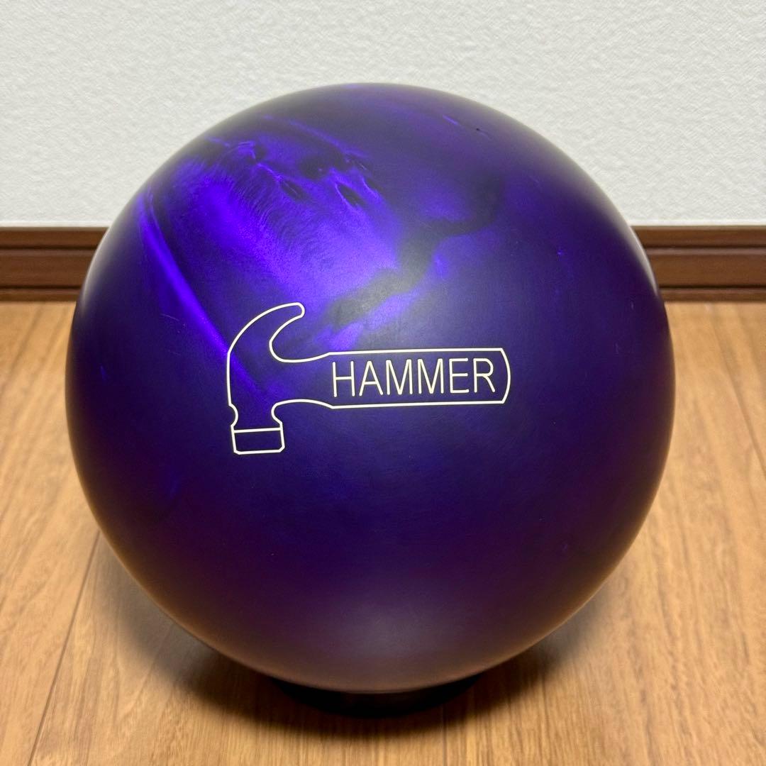 hammer PURPLE PEARL URETHANE 14P 緑ピン3H NIB 14# Hammer Purple Pearl Urethane Bowling Ball 14.2/3-4