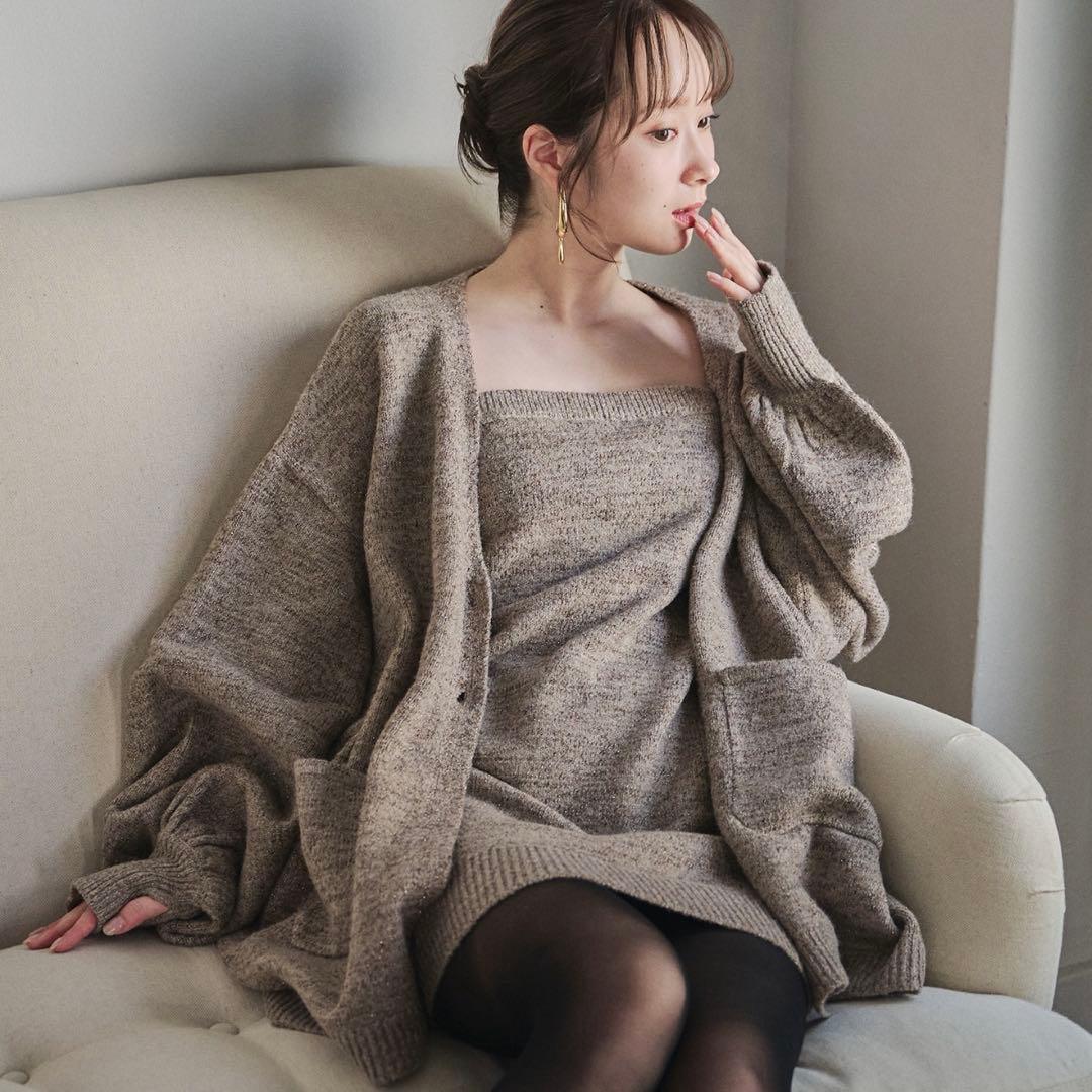 mideal グリッターメランジニットアンサンブル - メルカリ