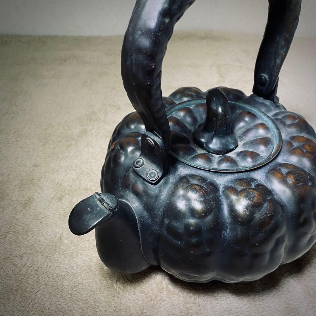 古き良き日本の逸品】皆川堂の銅製かぼちゃ形薬缶 和のオブジェとして