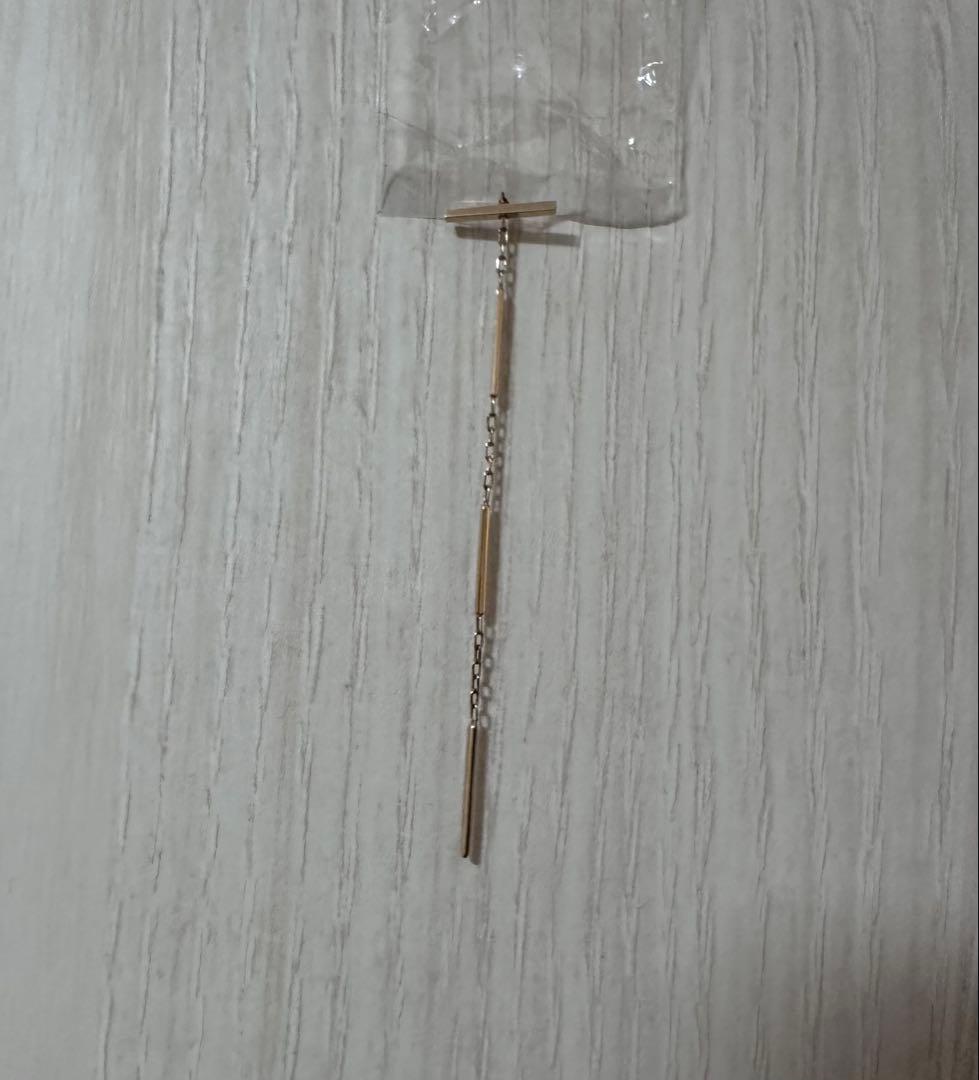 hirotakaヒロタカ トグルチェーン ピアス 片耳 K10YG 3連 - メルカリ