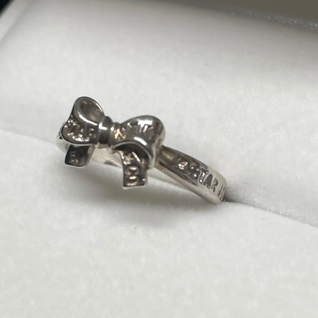 人気✨スタージュエリー♡リボンモチーフシルバーリング 925 9号