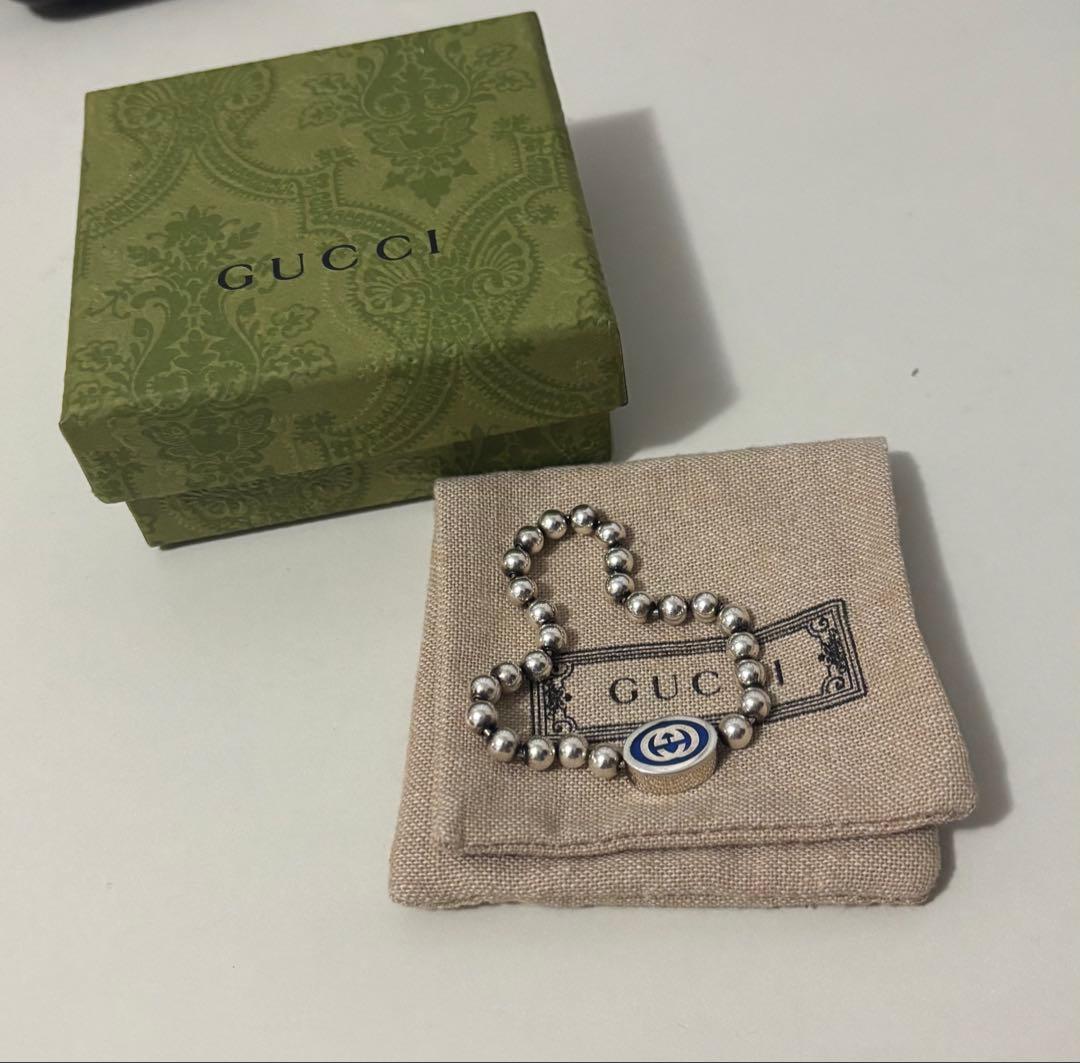 GUCCI 刻印18 インターロッキングGボールチェーンブレスレット - メルカリ