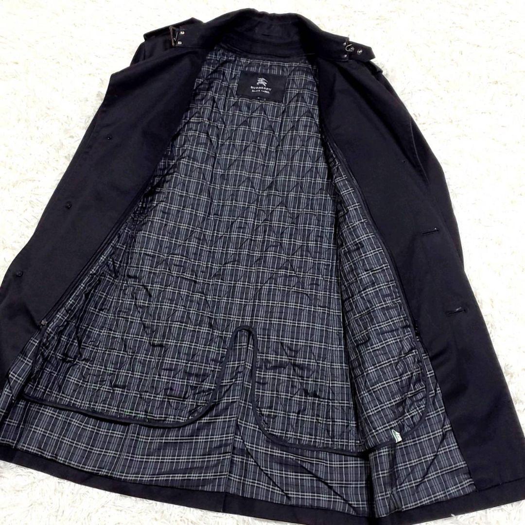 M バーバリーブラックレーベル トレンチ コート黒 中綿 ライナー ノバ