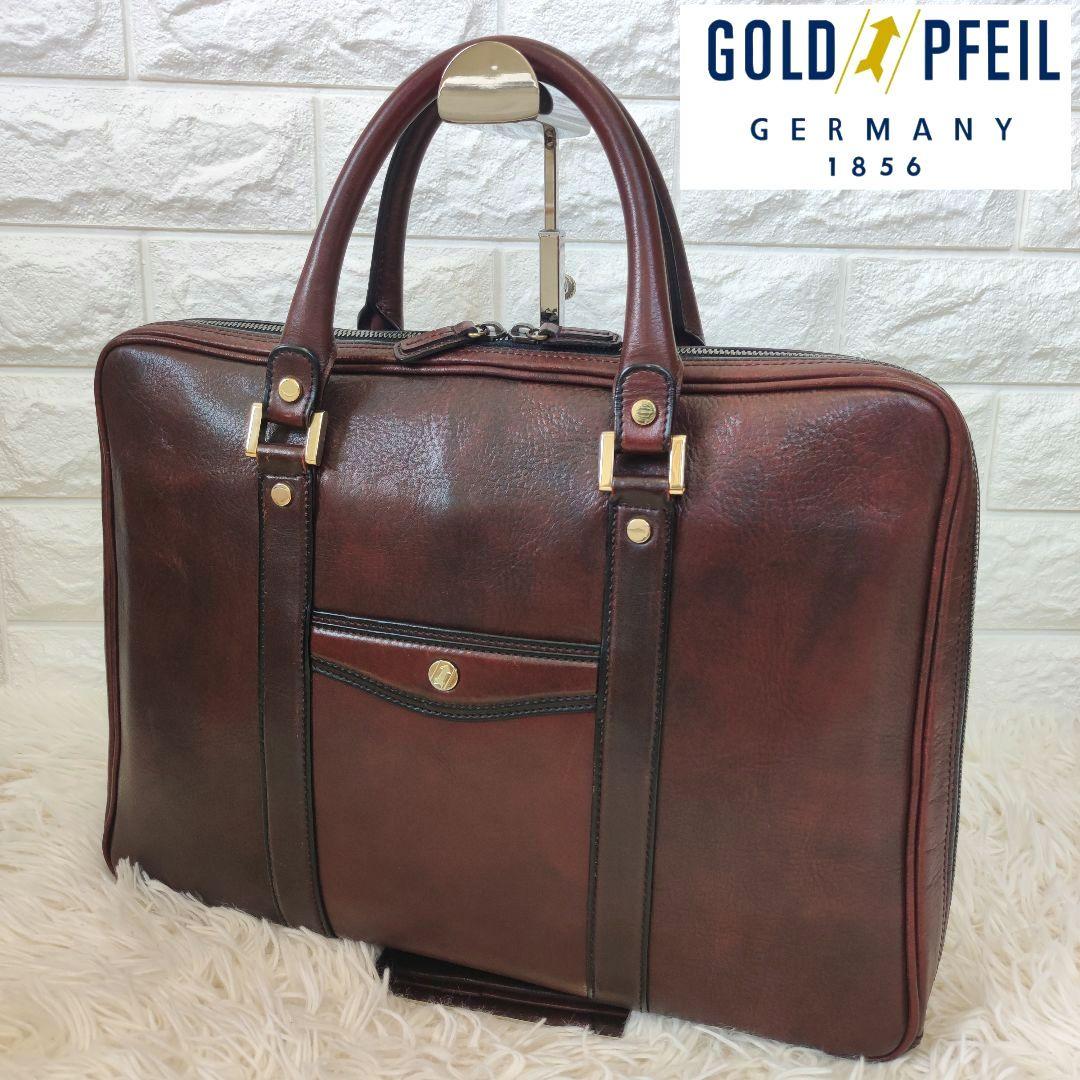 ☆美品☆GOLD PFEIL レザービジネスバッグ A4　本革　メンズ　ワイン ヨドバシ.com - GOLD PFEIL ゴールドファイル 901512 ワイン [ビジネス