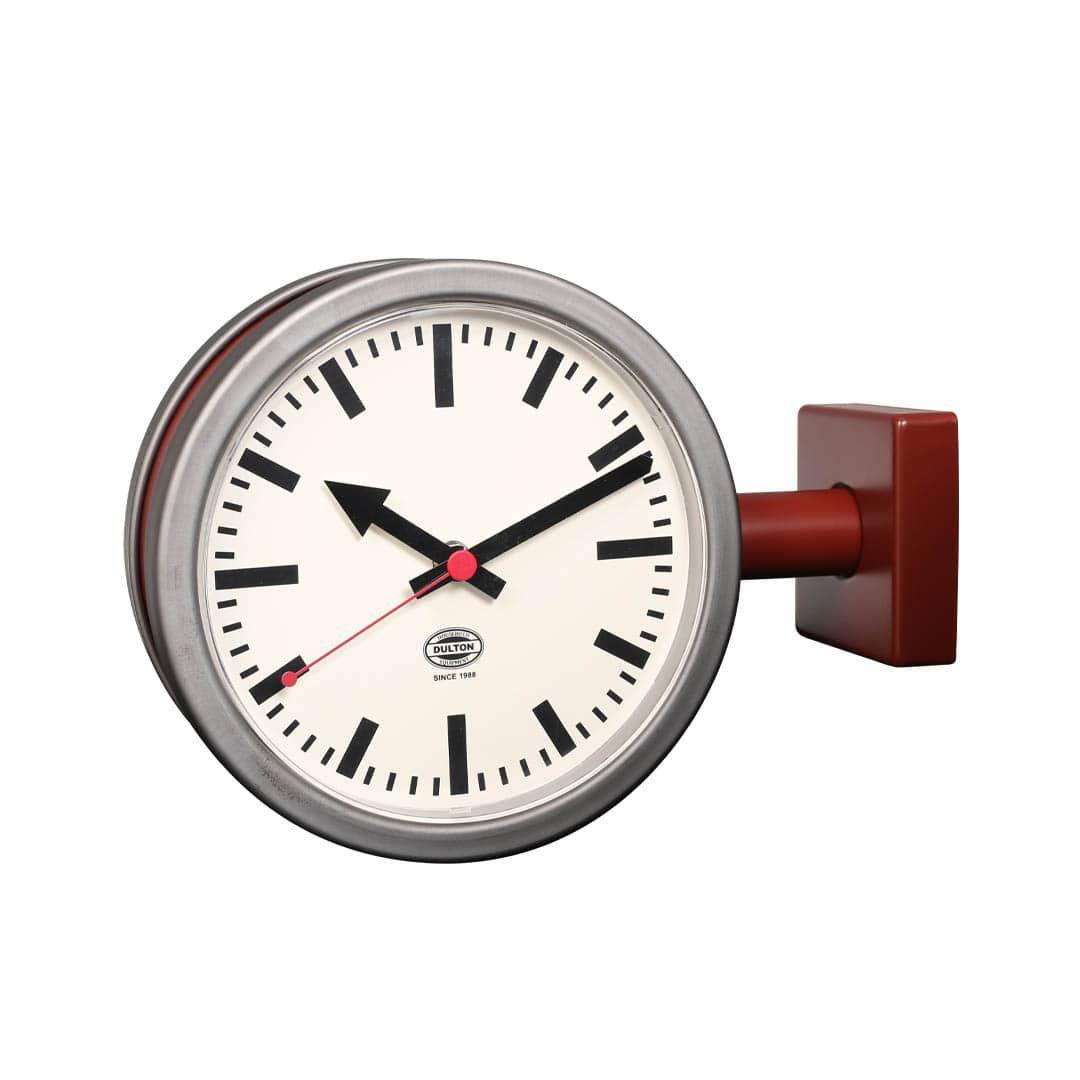 新品 両面時計 ダブルフェイスクロック2 BROWN ダルトン インテリア