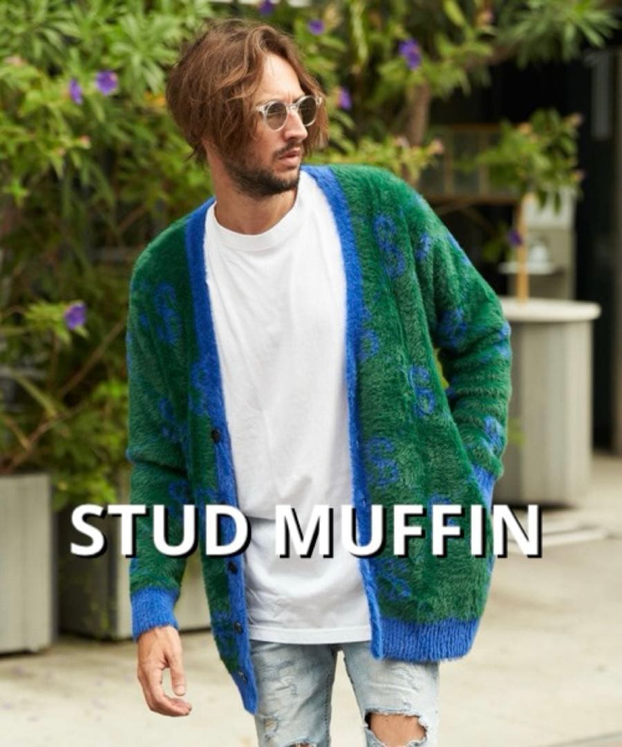 スタッドマフィン　ドルカーディガン　＄　モヘア風 STUD MUFFIN（スタッドマフィン） カーディガン ニット セーター