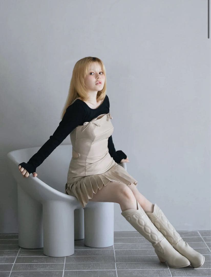 ANDMARY Karen knit set mini dress - メルカリ