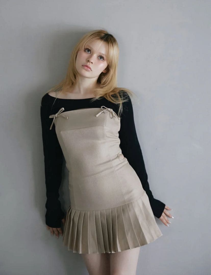 ANDMARY Karen knit set mini dress - メルカリ