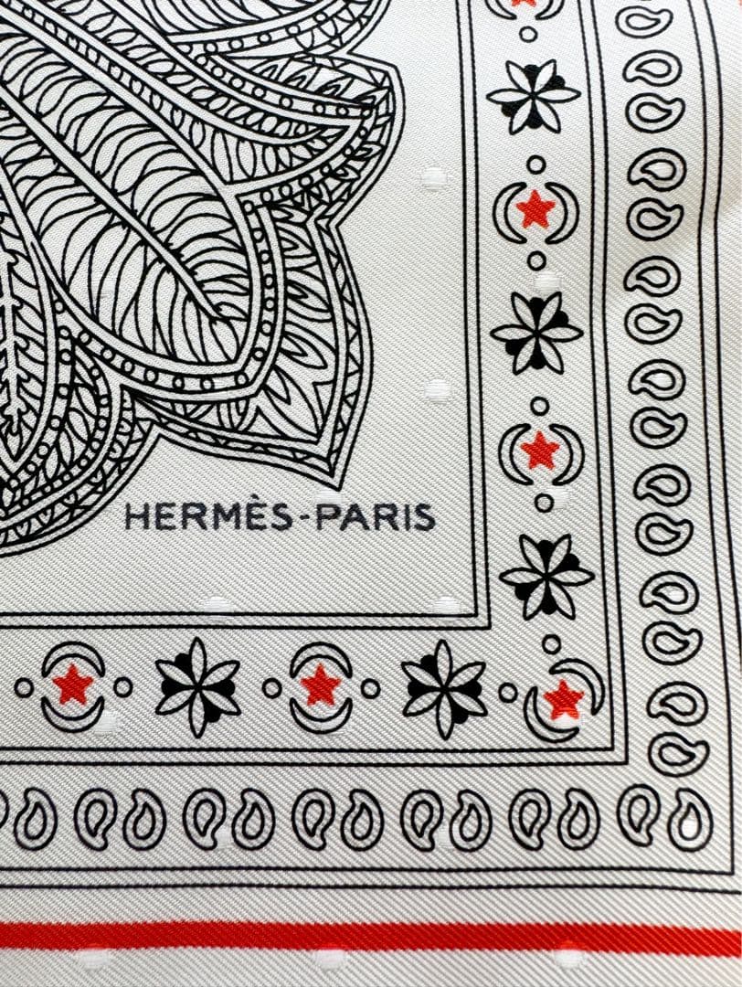 エルメス カレ55 バンダナ スカーフ ペイズリー柄 『マハラニの庭
