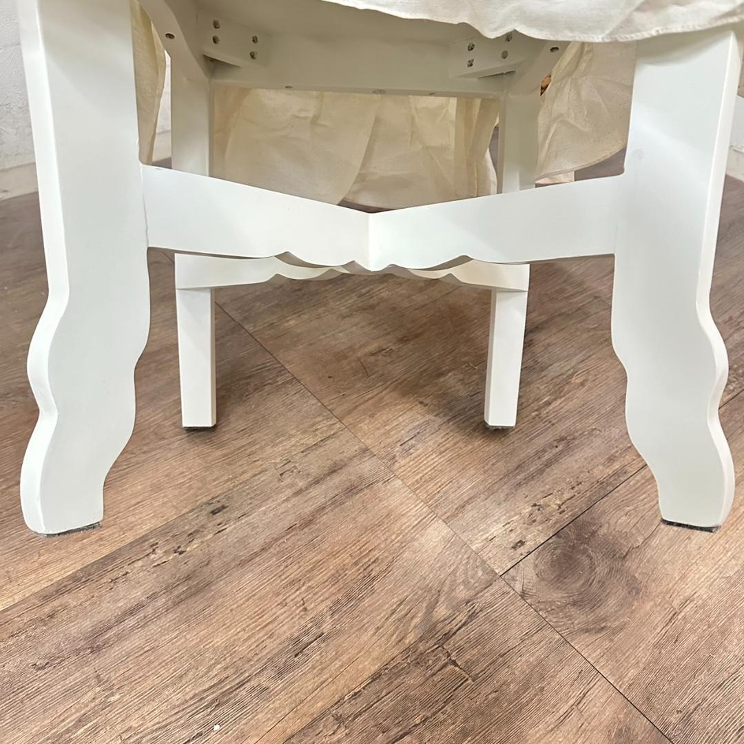 新品・未使用】 ヨーロピアン調 白家具 チェアー リボンデザイン 完成