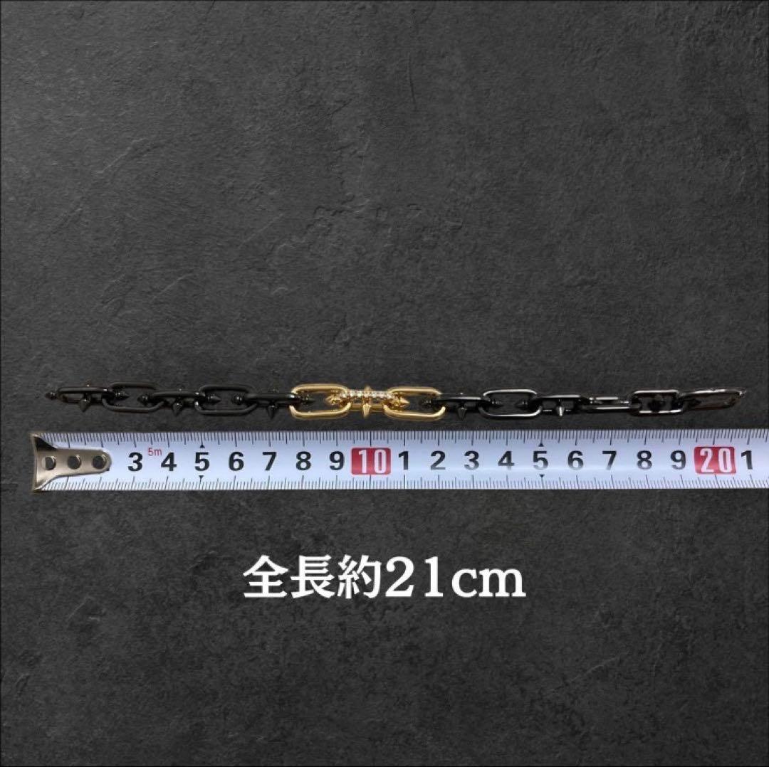 タイタンスパイク ブレスレット ゴールド ブラック 登坂広臣 21cm