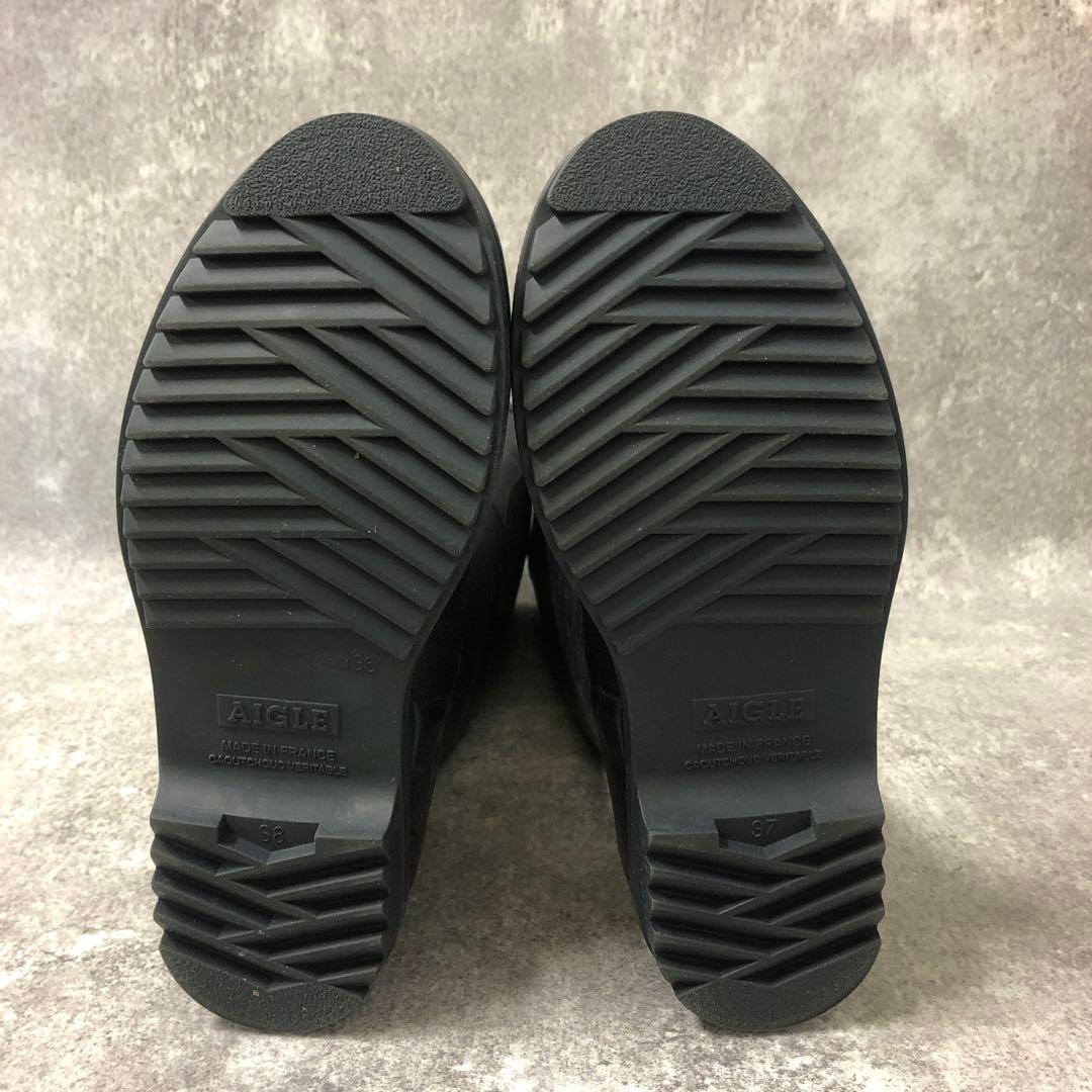 フォロー割□AIGLE BLUEBLUレインブーツ ネイビー ハリランH.R.M