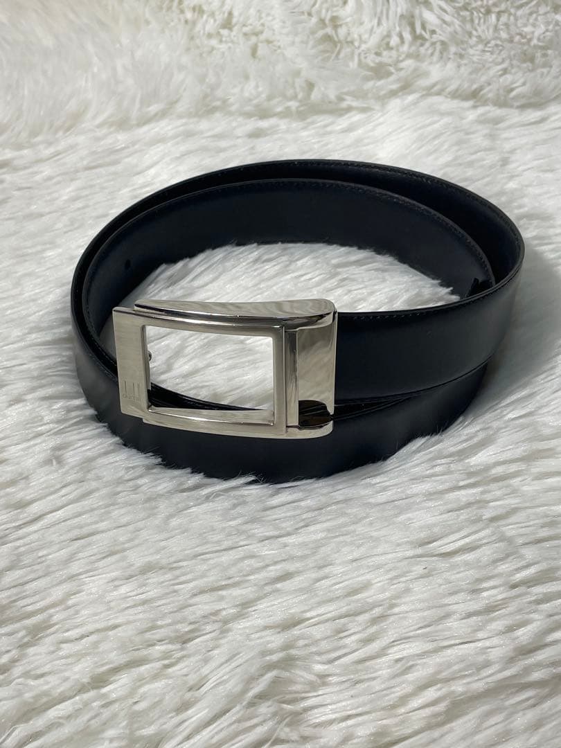 dunhill ダンヒル 本革 レザーベルト ブラック イタリア製 メンズ