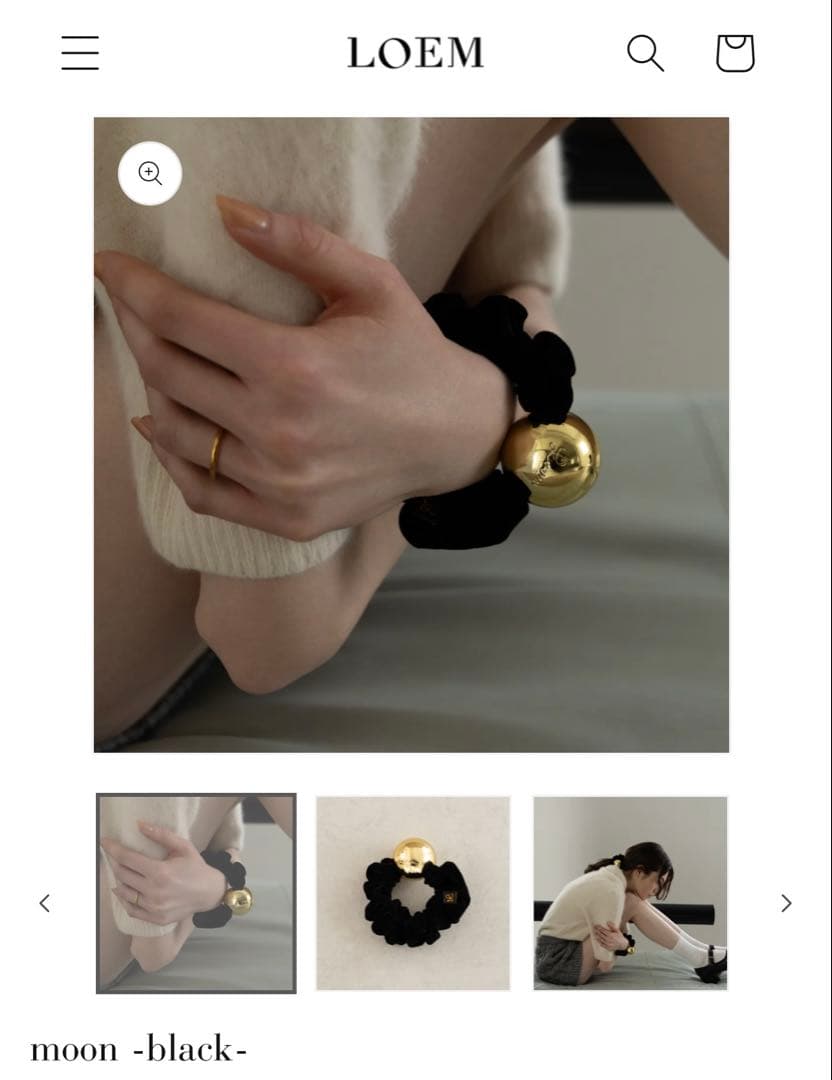 LOEM TOKYO ロエムトウキョウ ブラックmoon シュシュ - メルカリ