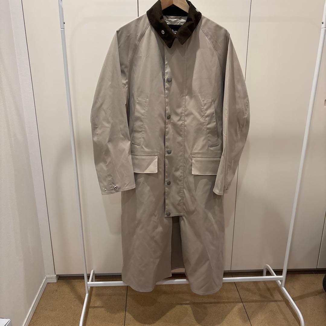 Barbour ベージュ ロングコート 36 サンプル品 Barbour（バブアー）の「『別注』workahoLC×Barbour EXMOOR COAT
