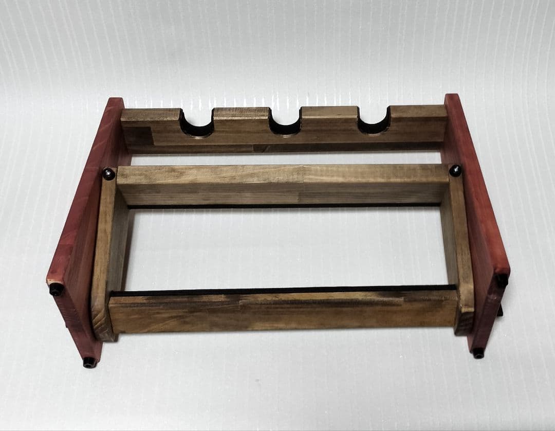 ♪沖縄三線スタンド 3本用 木製 ♪人気♪折りたたみ収納♪ - メルカリ