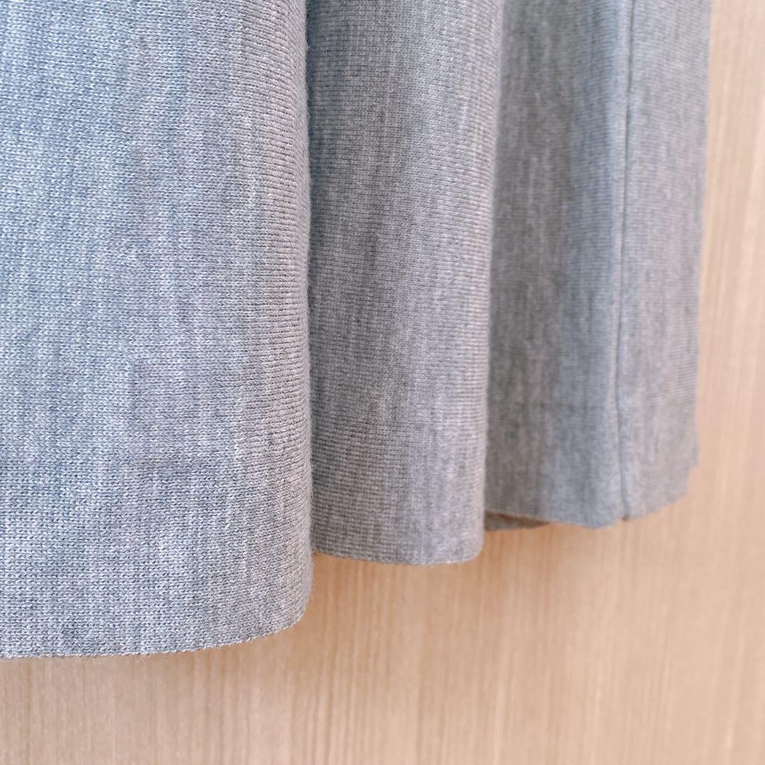 1253】新品 アナイ メリノウールショルダースリットワンピース グレー