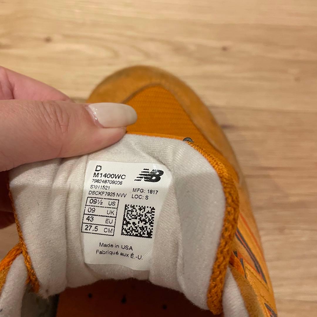 New Balance M1400WC オレンジ 27.5cm - メルカリ