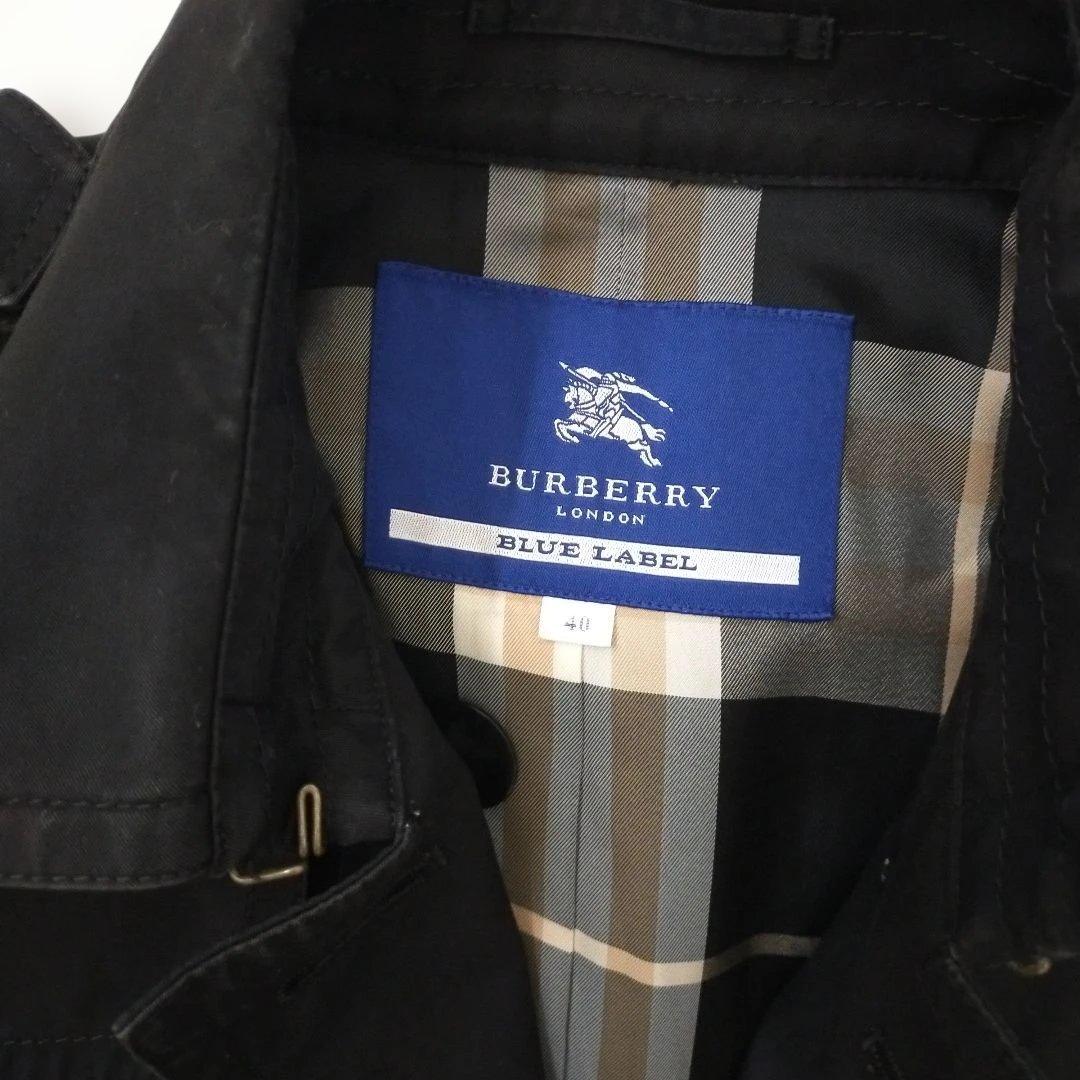 BURBERRY BLUE LABEL ブラックトレンチコートサイズ40 - メルカリ