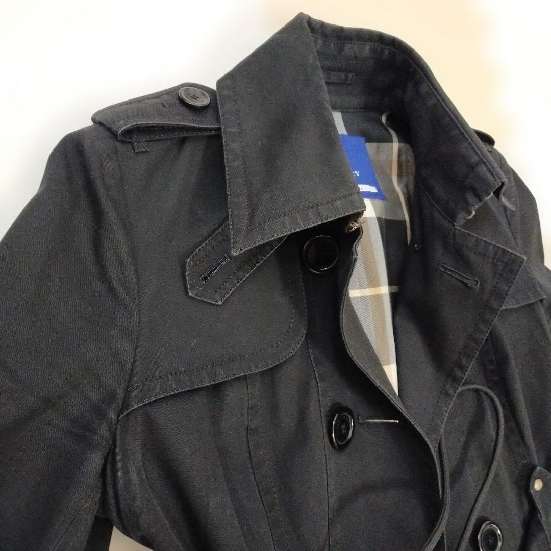 BURBERRY BLUE LABEL ブラックトレンチコートサイズ40 - メルカリ