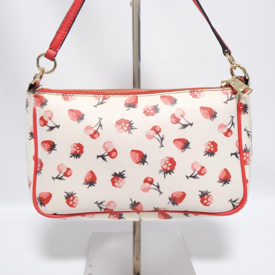 coach Strawberry cherry accessory pouch - メルカリ