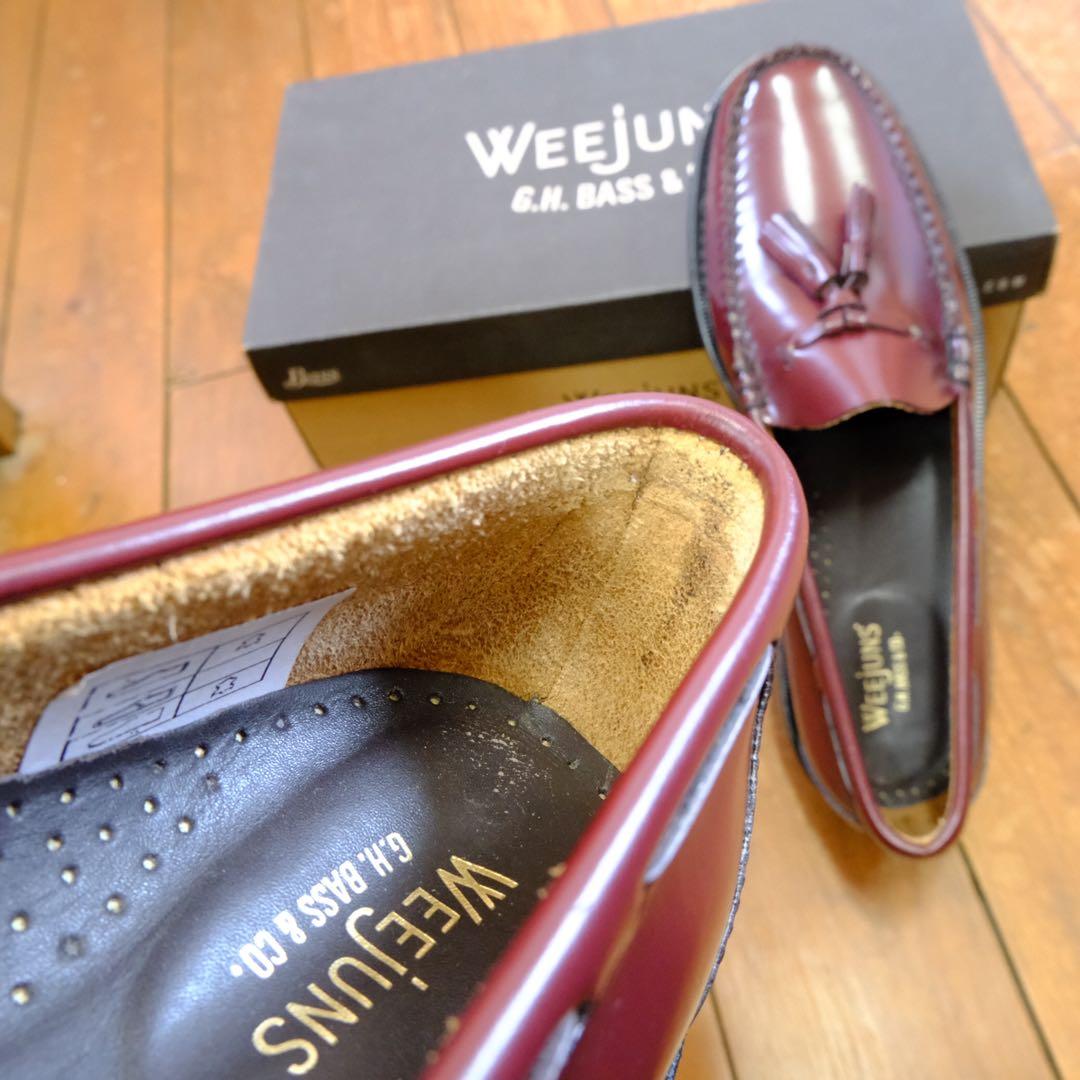 【G.H.BASS】 WEEJUNS バーガンディ タッセルローファー 9.5