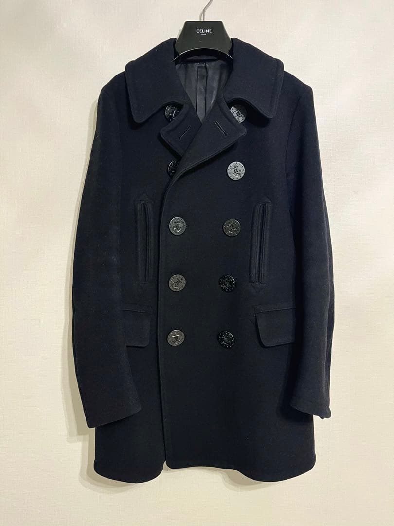 M ブラック キムタク着 ラグスマックレガー 10ボタンピーコート 野口強