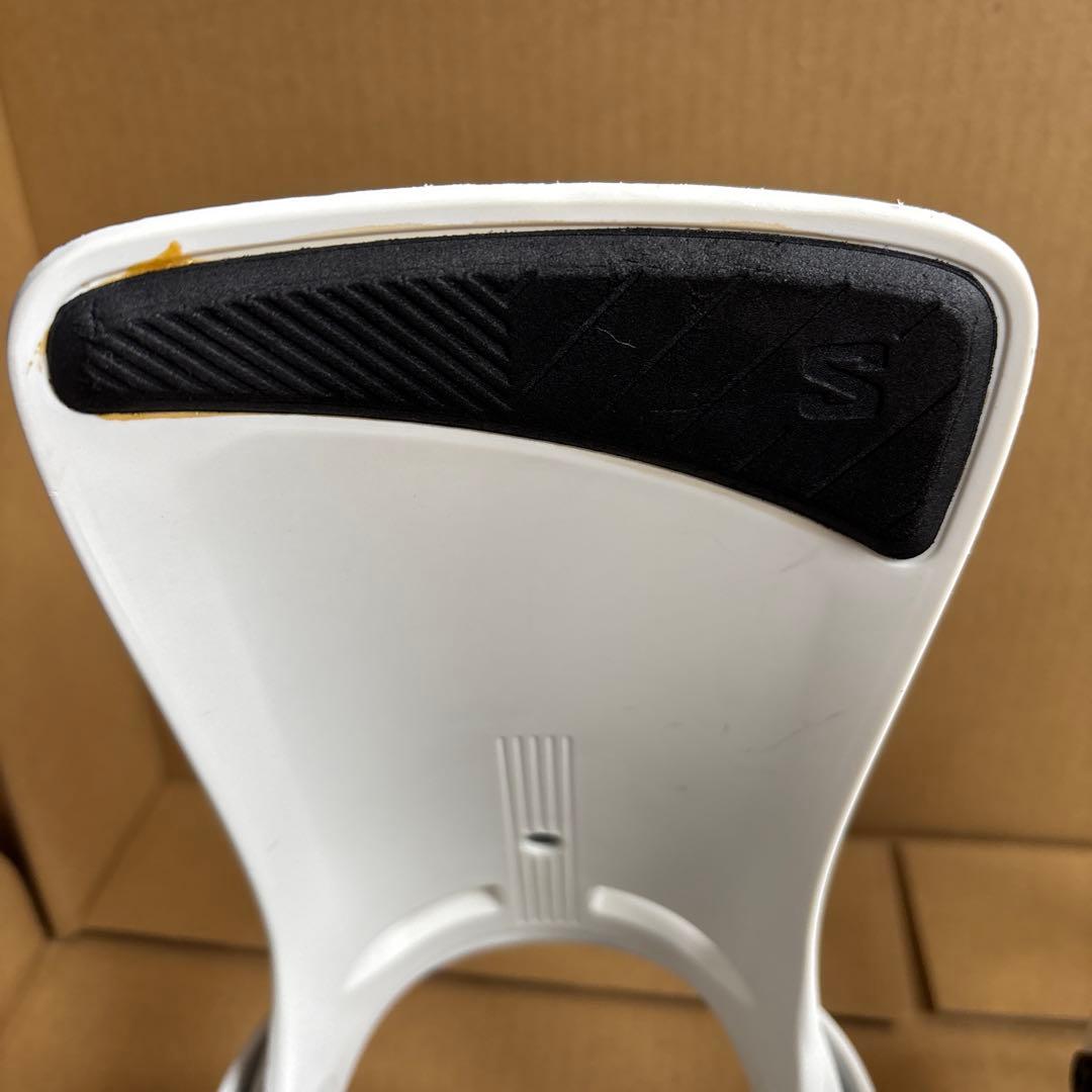 水島新一 SALOMON スノーボードビンディング ホワイト/ブラック　M