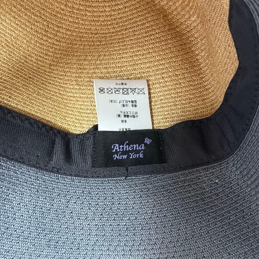 極美品】アシーナニューヨーク リサコ ツートーンハット リボン 夏