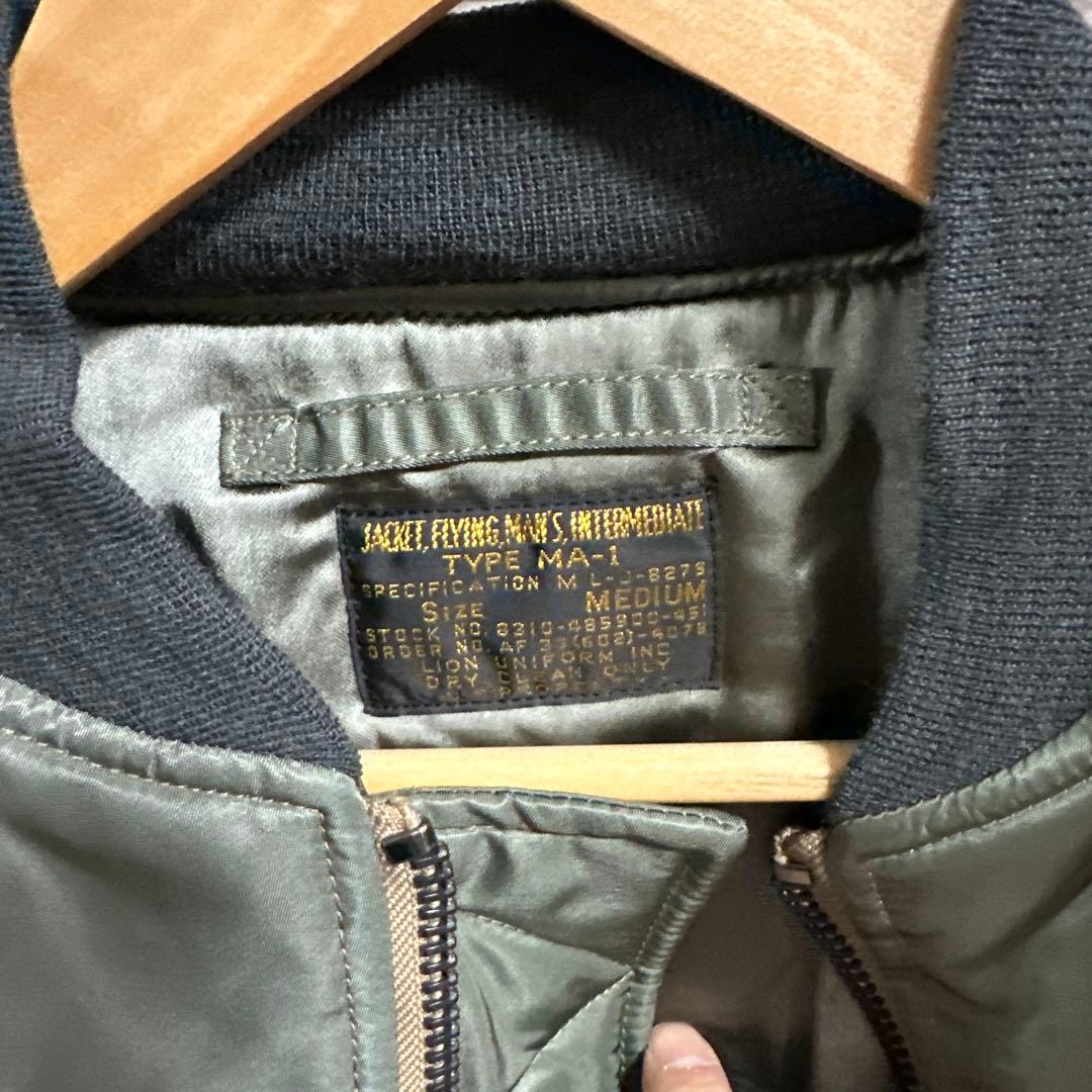 REAL SIMONS MA-1ジャケット オリーブグリーン Mサイズ - メルカリ
