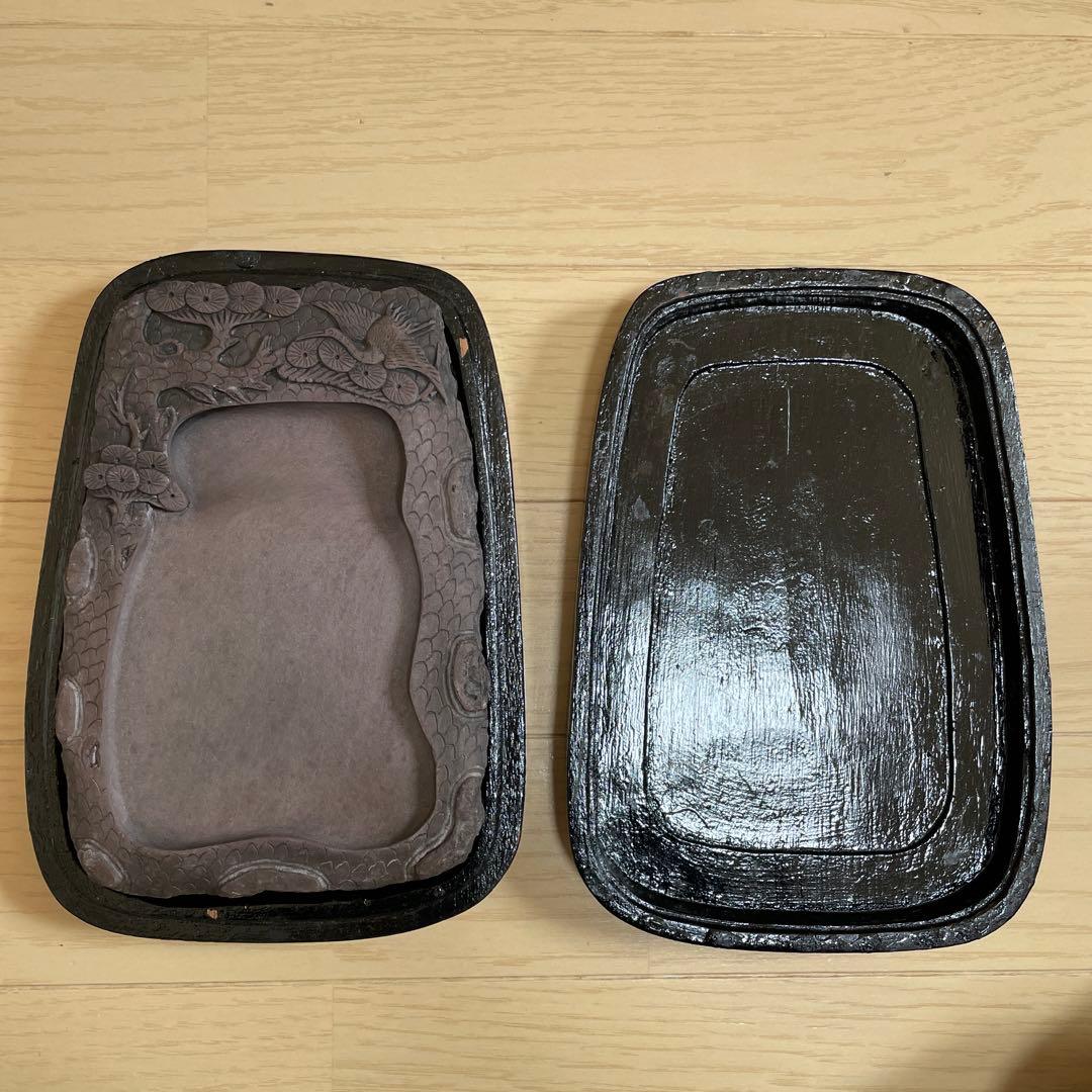 端渓硯　17.5センチ　箱あり　非常によく磨れます 書道用品 硯 麻子坑端渓硯 楕円四吋 HM64｜書道用品通販の半紙屋e-shop