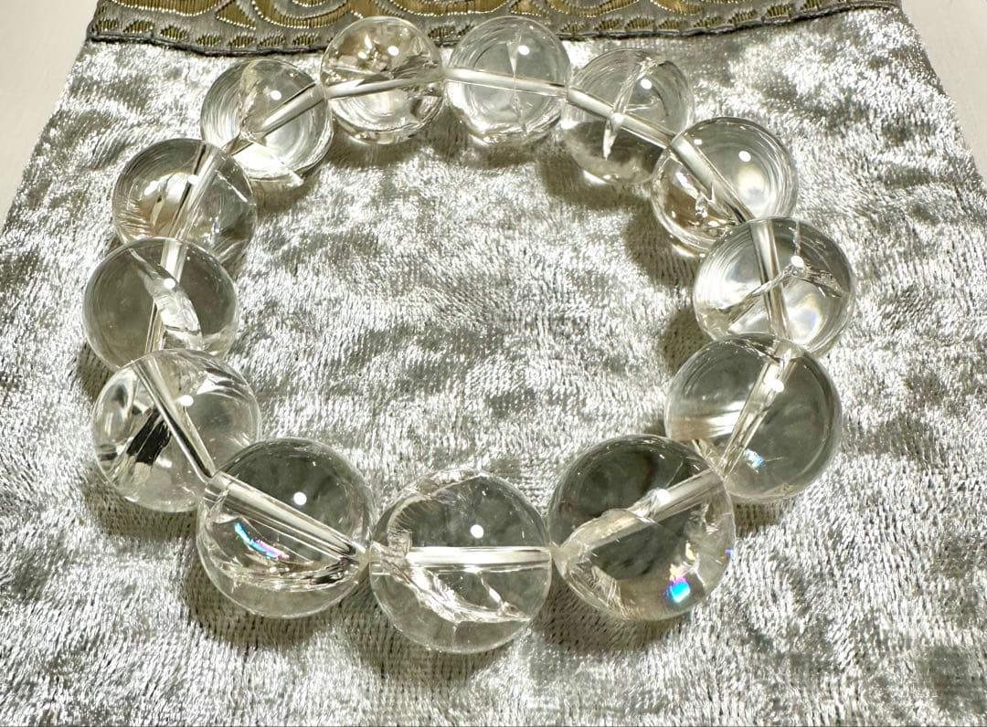 天然ヒマラヤ水晶 レインボークリスタル　ブレスレット　大玉 16mm玉 楽天市場】ヒマラヤ 天然 レインボークォーツ 虹入り水晶 ブレスレット