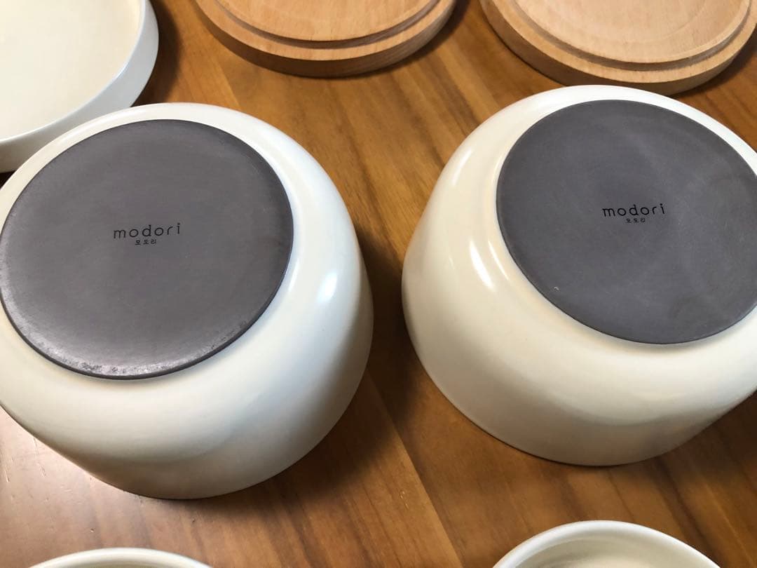 韓国 モドリ お皿セット 2セット ベージュ ミニマリスト