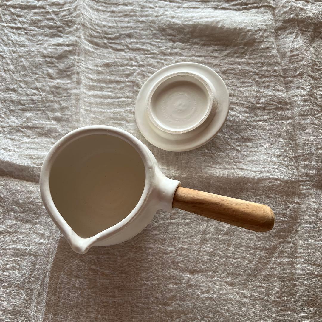 馬場勝文 ミルクパン 耐熱 蓋付き 白 ホワイト - メルカリ