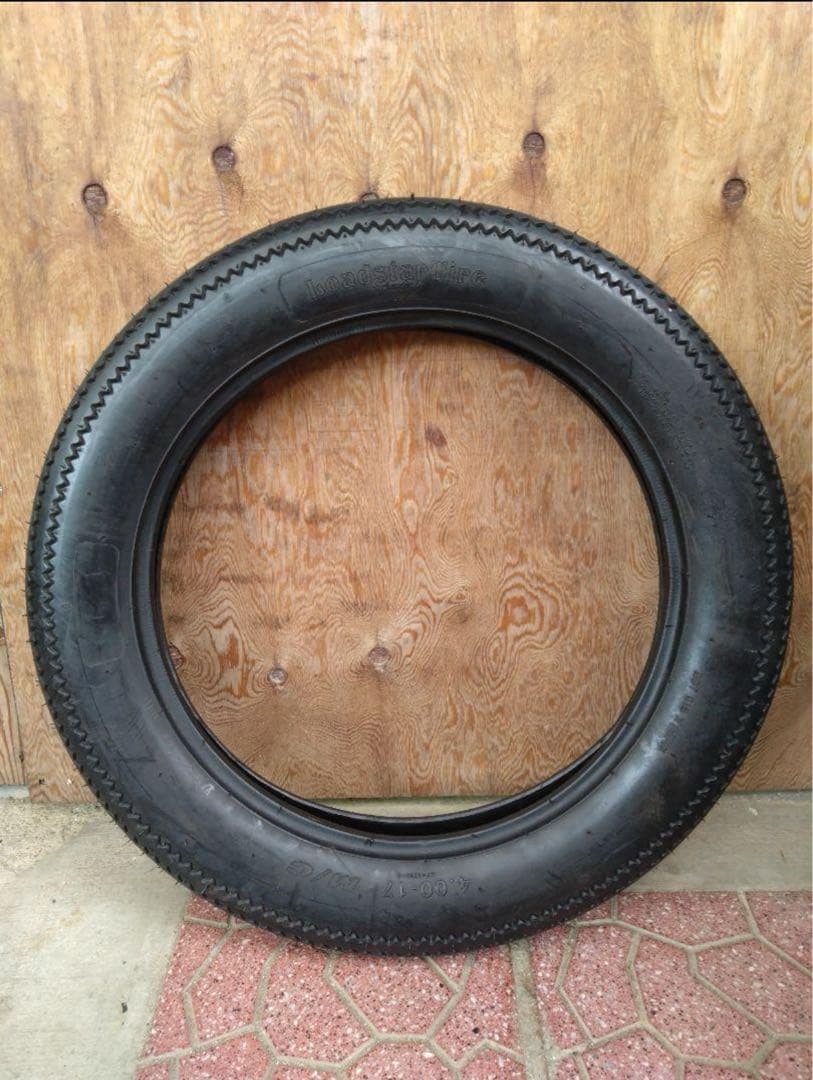 バイク用ビンテージタイヤ　loadstone　4.00-17 バイク用ビンテージタイヤ loadstone 4.00-17 - メルカリ