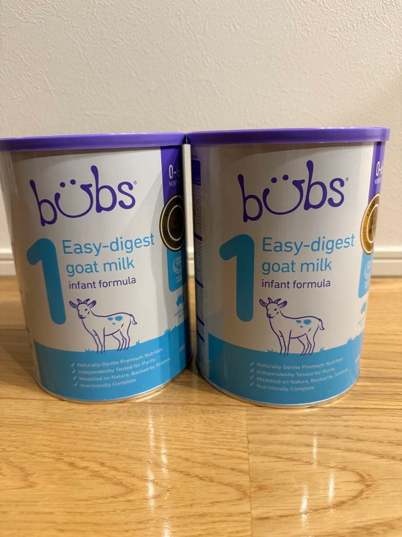 bubs Easy-digest goat milk 2缶 Bubs (バブズ) ヤギミルク・ゴートミルク ステップ2 (6～12カ月) 大缶