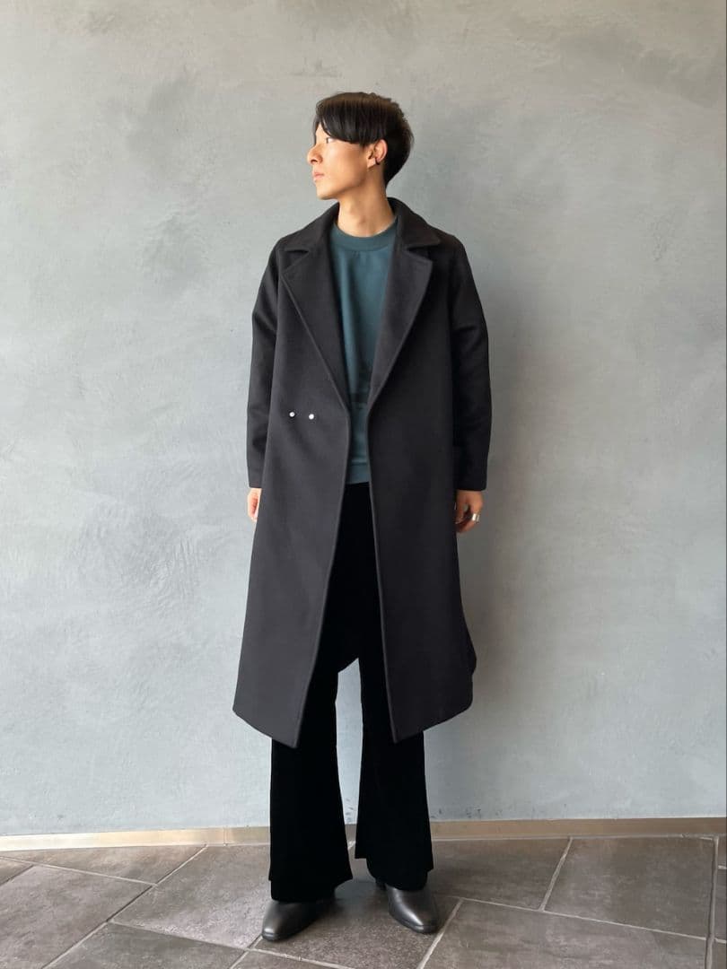 Lui's ハイクオリティーオーバーコート Lui's - Lui's ハイクオリティ メルトンオーバーコート グレー Sの通販