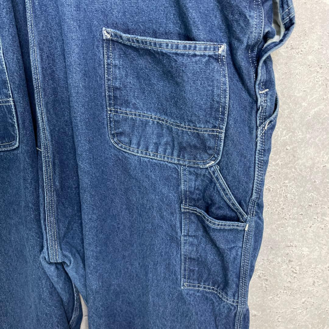カーハート デニムオーバーオール ペインター ビックサイズ極太W52 L30