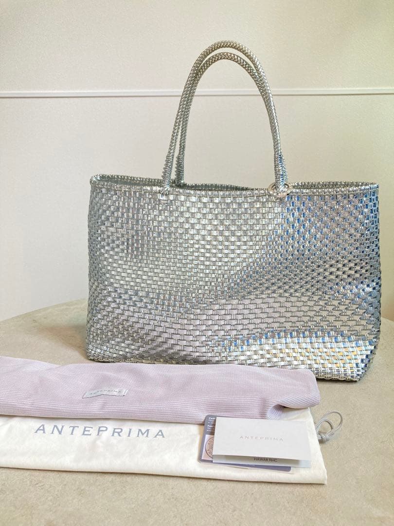アンテプリマ イントレッチオ ラージ シルバー トートバッグ - メルカリ