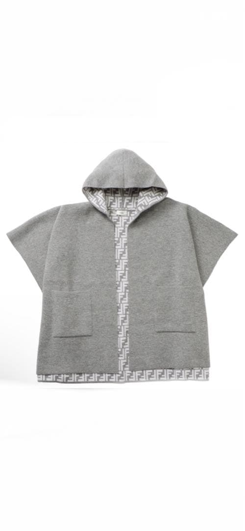 まりりんもんろ様　FENDI フード付きポンチョ グレー kids用 size4 楽天市場】ポンチョ 子ども ベビー キッズ 赤ちゃん もこもこ 防寒