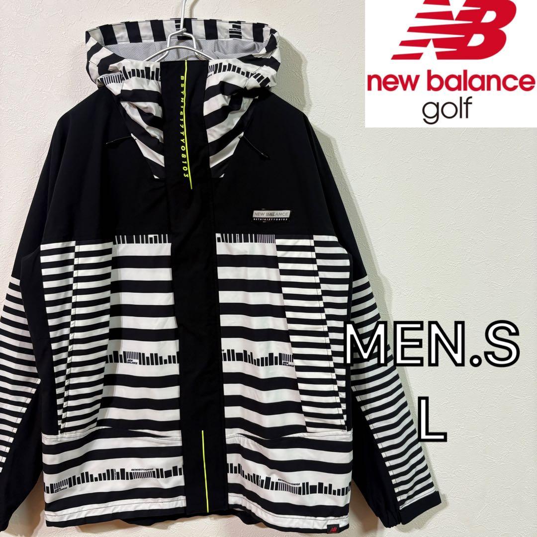 【NEW BALANCE GOLF】モノトーン撥水防風ジャケット　メンズＬ New Balance Golf（ニューバランスゴルフ） ブルゾン アウター 「new